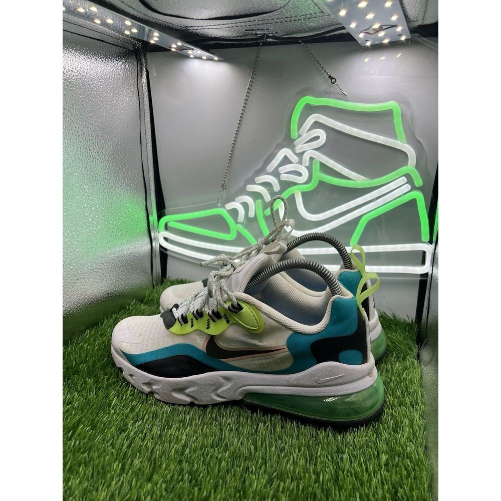 Nike Air Max 270 React Youth Oracle Aqua Green CJ4060-300 Size 6Y Women's 7.5 - Picture 3 of 8